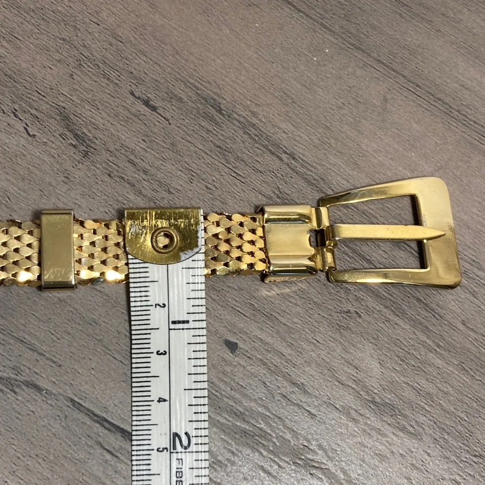 Vintage Retro Glam Serpent Scale Gold Mesh Belt